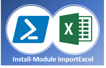 ImportExcel logo with command "Install-Module ImportExcel"